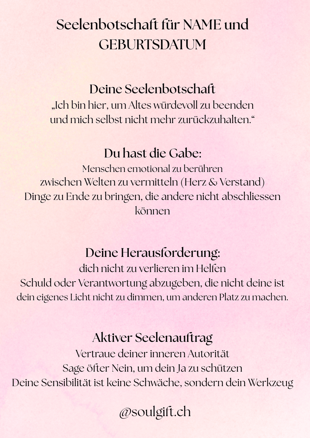 Seelenbotschaft