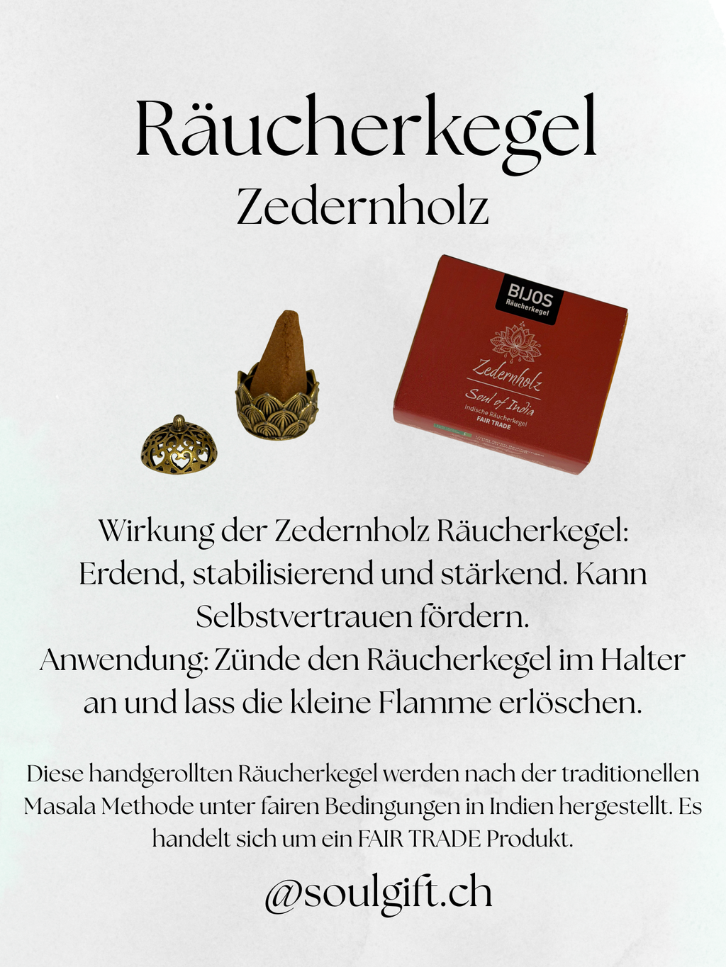 Räucherkegel Zedernholz